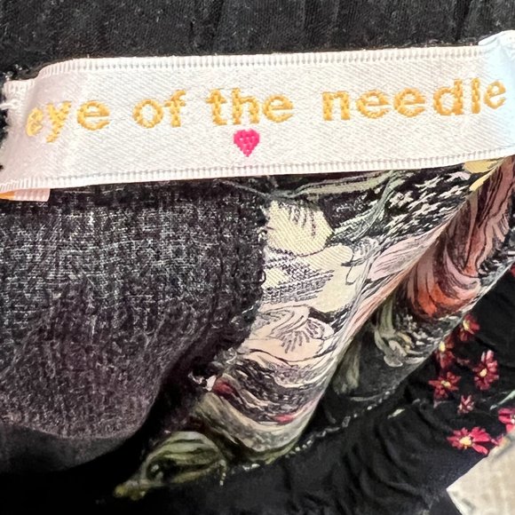 Eye of the Needle Floral Wide Leg Pants Size M - Picture 4 of 5